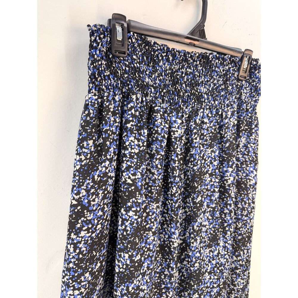 George Stretch Skirt Womens Size M (8-10) Black Elastic Waist Pull On Flare - Picture 2 of 9